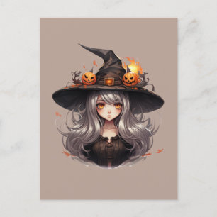 Carte Postale Halloween Witch