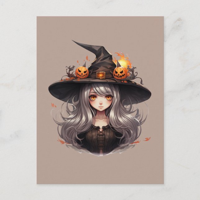 Carte Postale Halloween Witch (Devant)