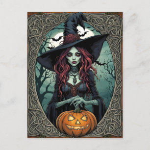 Carte postale Halloween Witch