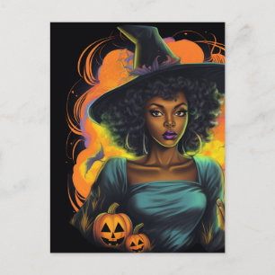 Carte Postale Halloween Witch