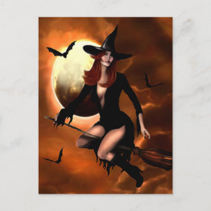 Carte Postale Halloween Witch 2005
