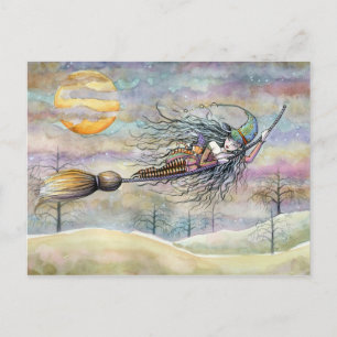 Carte postale Halloween Witch par Molly Harrison