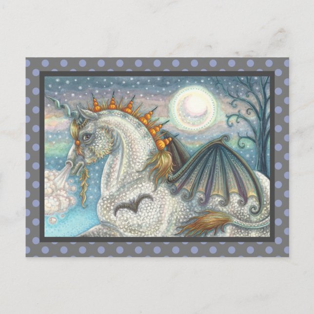 Carte Postale HALLOWEÏNE GOTHIQUE AVEC LES AILES DE LA chauve-so (Devant)