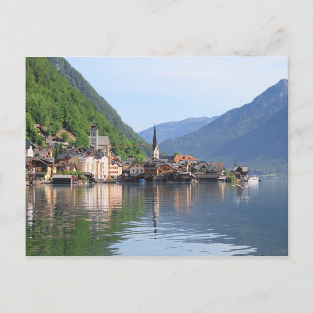 Carte postale - Hallstatt ville et lac, Autriche (Devant)