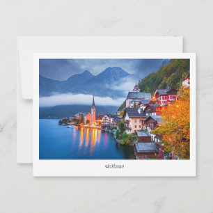 Carte postale Hallsttat scène nocturne, Autriche