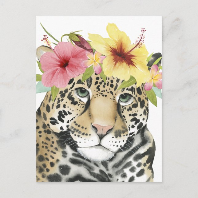 Carte Postale Halo tropical | Sweet Cheetah (Devant)