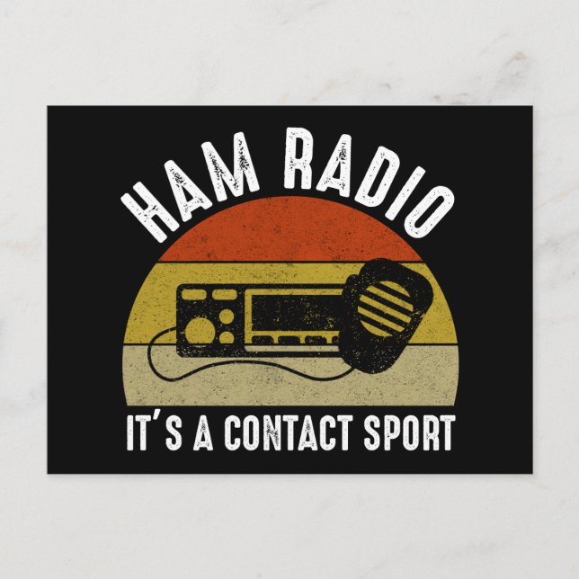 Carte Postale Ham Radio - C'est un sport de contact (Devant)