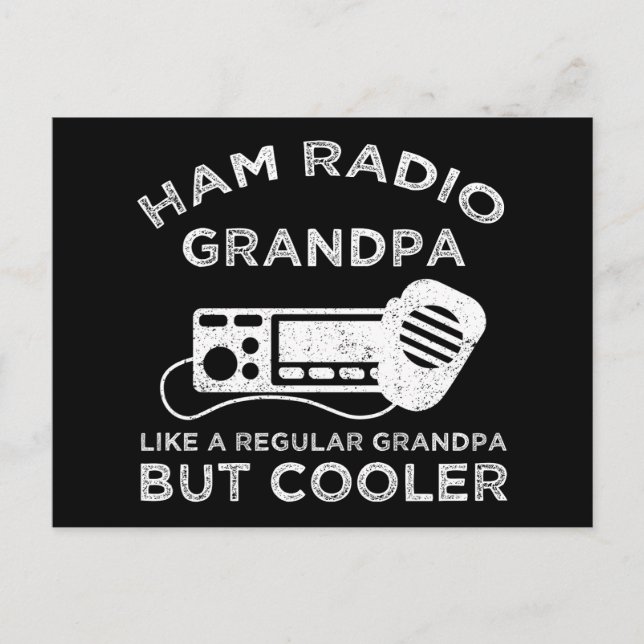 Carte Postale Ham Radio Grand-père Comme Un Grand-Père Régulier  (Devant)