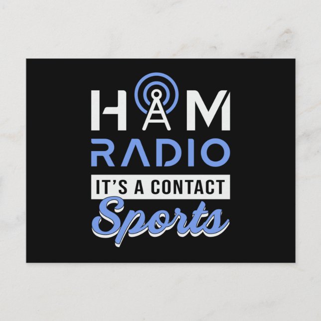 Carte Postale HAM Radio Opérateur Antenne Amateur Code Idée cade (Devant)