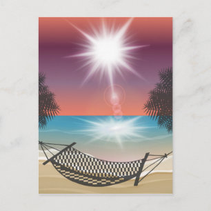 Carte Postale Hamac sur la plage Sunny Sky Zen