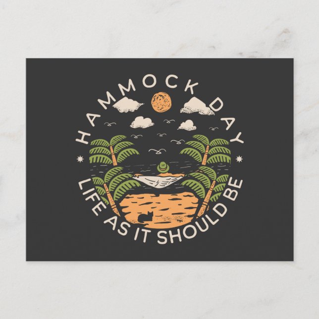 Carte Postale Hammock Day Life as Be (Devant)