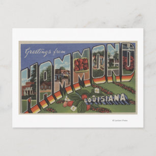 Carte Postale Hammond, Louisiane - Scènes de grandes lettres