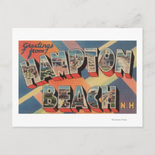 Carte Postale Hampton Beach, New Hampshire - Grande Lettre
