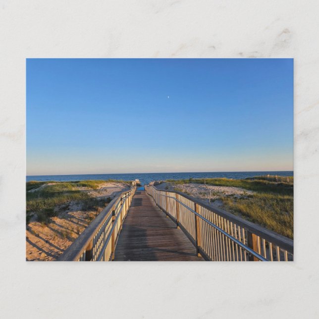 Carte Postale Hamptons Beach Sand Ocean Boardwalk (Devant)