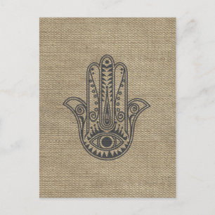 Carte Postale HAMSA Main de Fatima symbole amulet