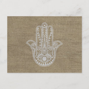 Carte Postale HAMSA Main de Fatima symbole amulet