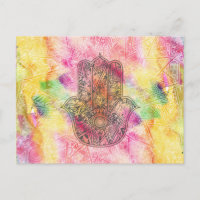 HAMSA Main Fatima symbole amulet Henné floral