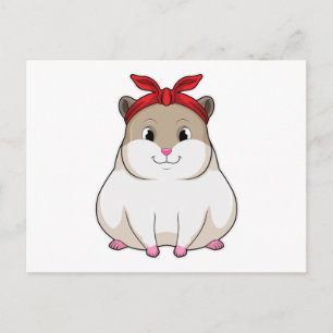 Carte Postale Hamster avec Bandana