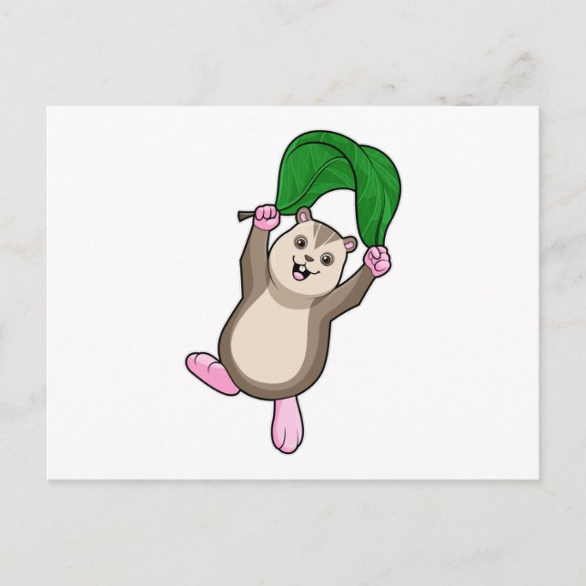 Carte Postale Hamster avec parachute (Devant)