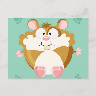 Carte Postale hamster cercle mignon