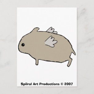 Carte postale Hamster volant