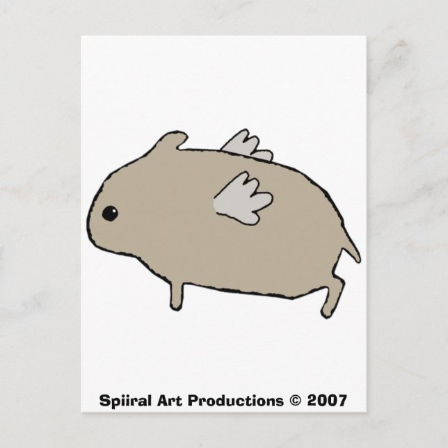 Carte postale Hamster volant (Devant)