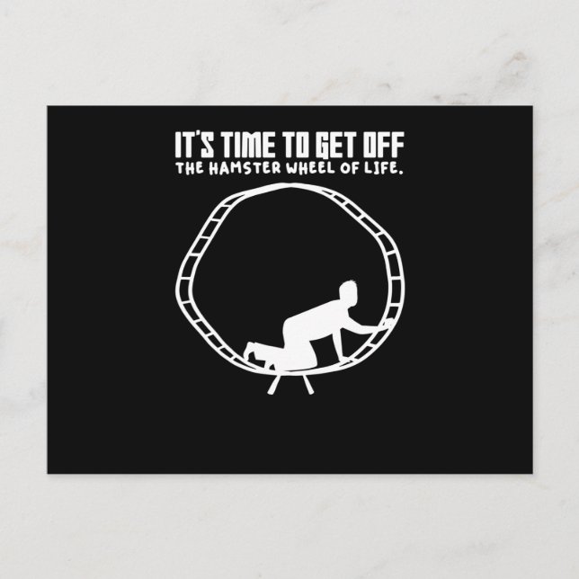 Carte Postale Hamster Wheel Business Self Employment Hamsters (Devant)