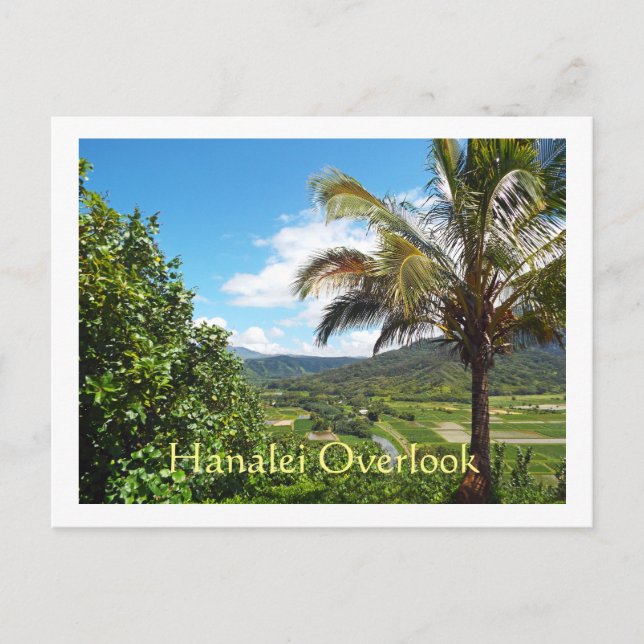 CARTE POSTALE, HANALEI SURLOOK (SURPLOMB DU CHAMP  (Devant)
