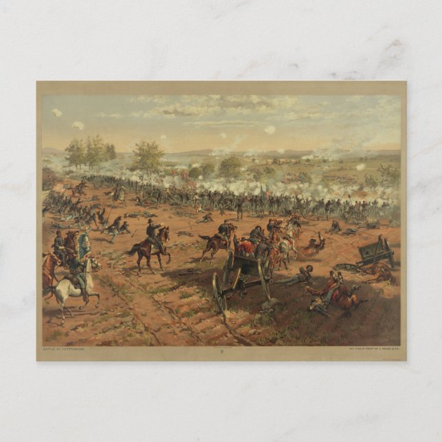 Carte Postale Hancock à Gettysburg par Thure de Thulstrup (Devant)