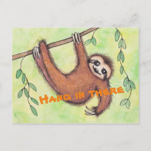Carte Postale Hang in There Sloth Postcard
