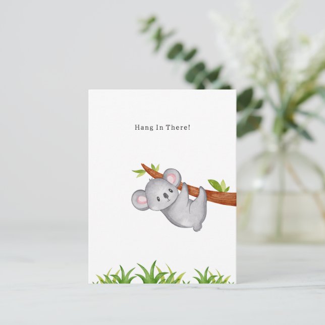Carte Postale Hang in There Supportive Motivational Koala Card (Debout devant)