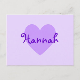 Carte Postale Hannah en violet