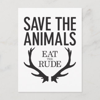 Carte Postale Hannibal Lecter - Mange la rude (Sauvez les animau