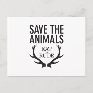 Carte Postale Hannibal Lecter - Mange la rude (Sauvez les animau