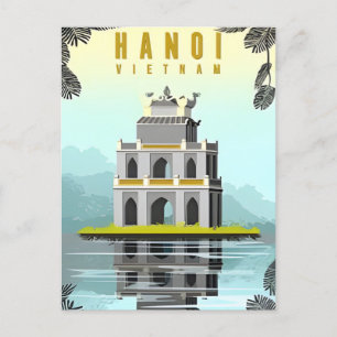 Carte Postale Hanoï, Vietnam Vintage voyage tourisme rétro