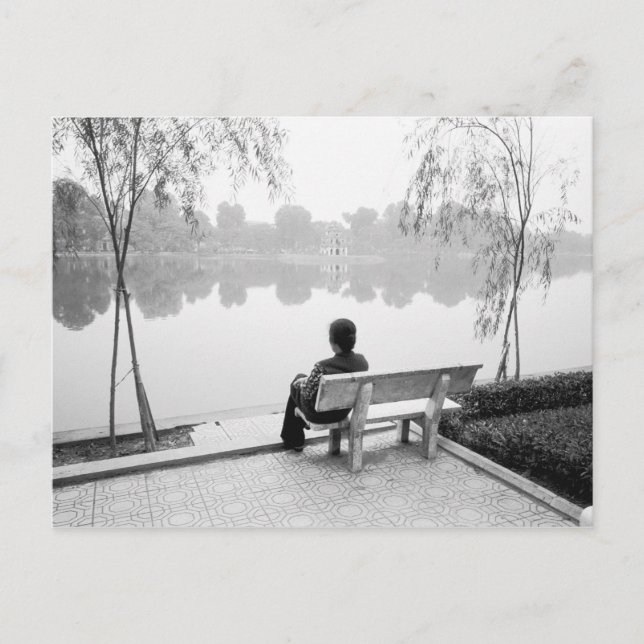 Carte Postale Hanoi Vietnam, vue sur le lac Hoan Kiem (NR) (Devant)
