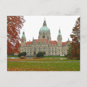 Carte postale Hanovre Neues Rathaus Herbst, Allema