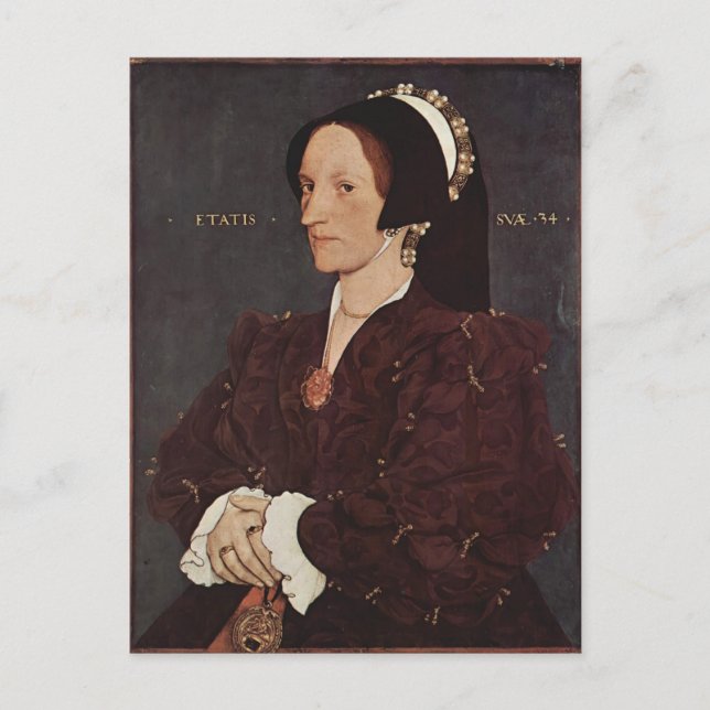 Carte Postale Hans Holbein - Portrait de Margaret Wyatt, Lady Le (Devant)