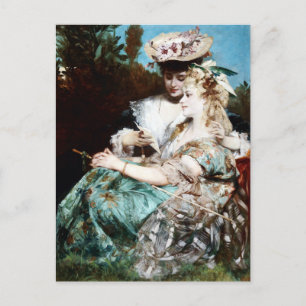 Carte Postale Hans Makart, The love letter (1875)