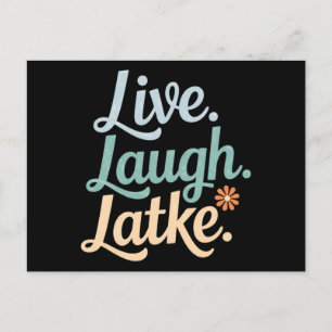 Carte Postale Hanukkah en direct rire latke drôle vacances famil