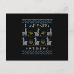Carte Postale Hanukkah - Hanukkah Llamazing