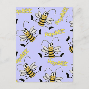Carte Postale HapBEE Bee Collage Anniversaire