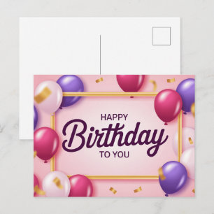 Carte Postale Happy Birthday 2026 -7