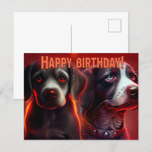Carte Postale Happy birthday! Dog
