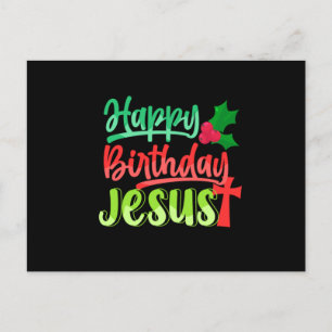 Carte Postale Happy Birthday Jésus Xmas Merry Christmas