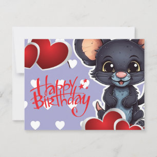 Carte Postale Happy birthday! souris