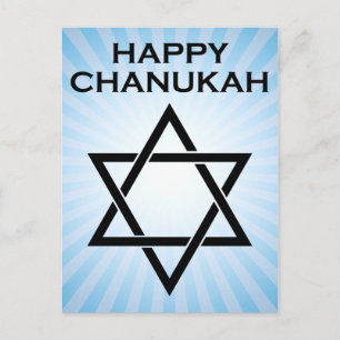 Carte Postale happy chanukah : star de david light éclst