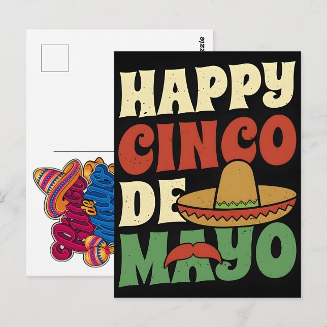 Carte Postale happy-cinco-de-mayo-mexican-festival-cinco-de-mayo (Devant / Derrière)