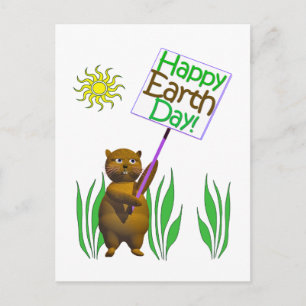 Carte Postale Happy Earthday Hedgehog