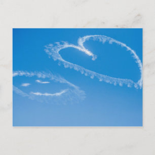 Carte postale Happy Face & Heart Blue Skies